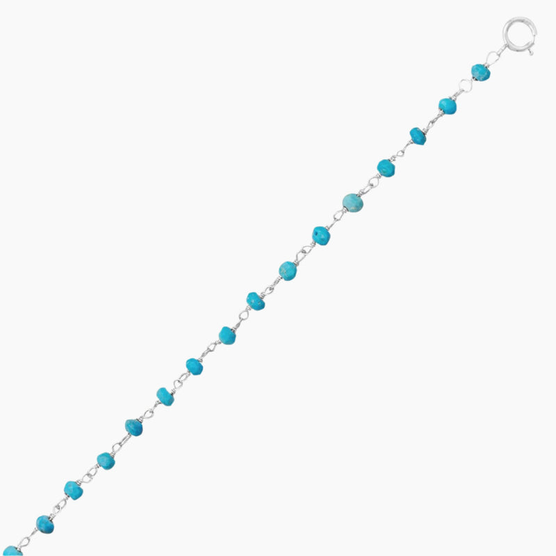 Turquoise Bead Anklet Inline