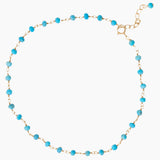 Turquoise Bead Gold Anklet