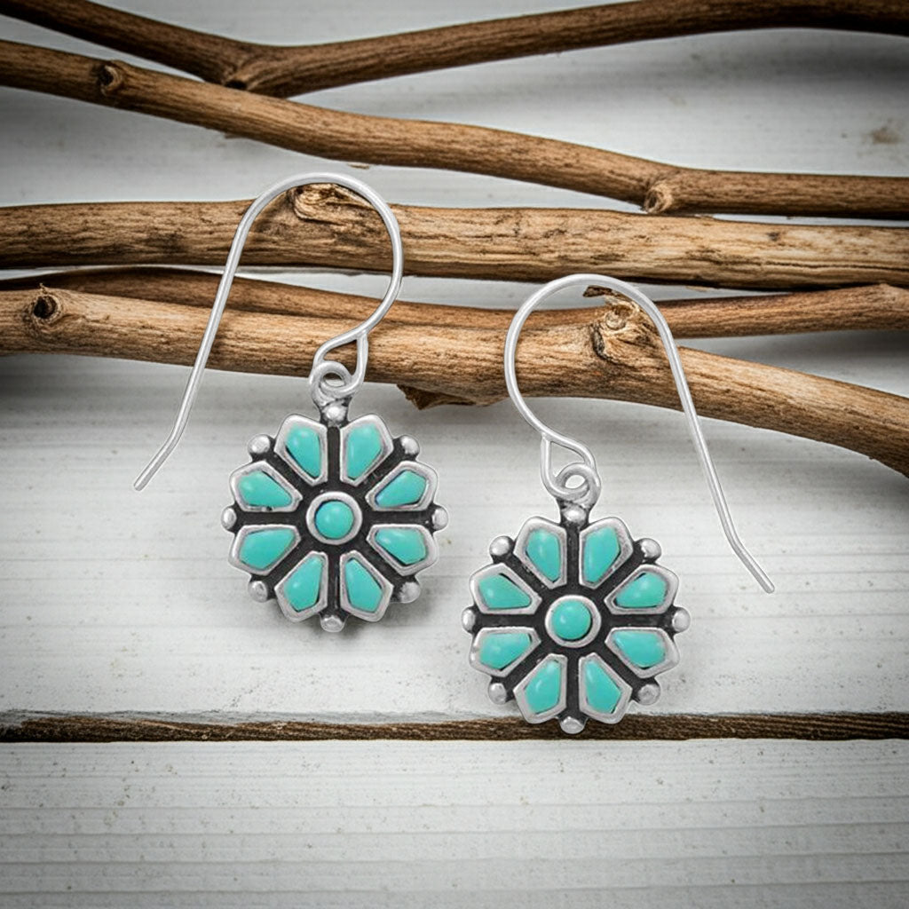 Turquoise Cluster Earrings Example