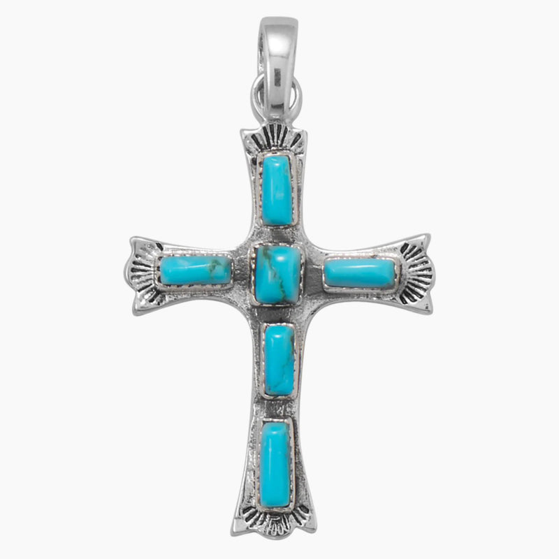 Turquoise Cross Pendant