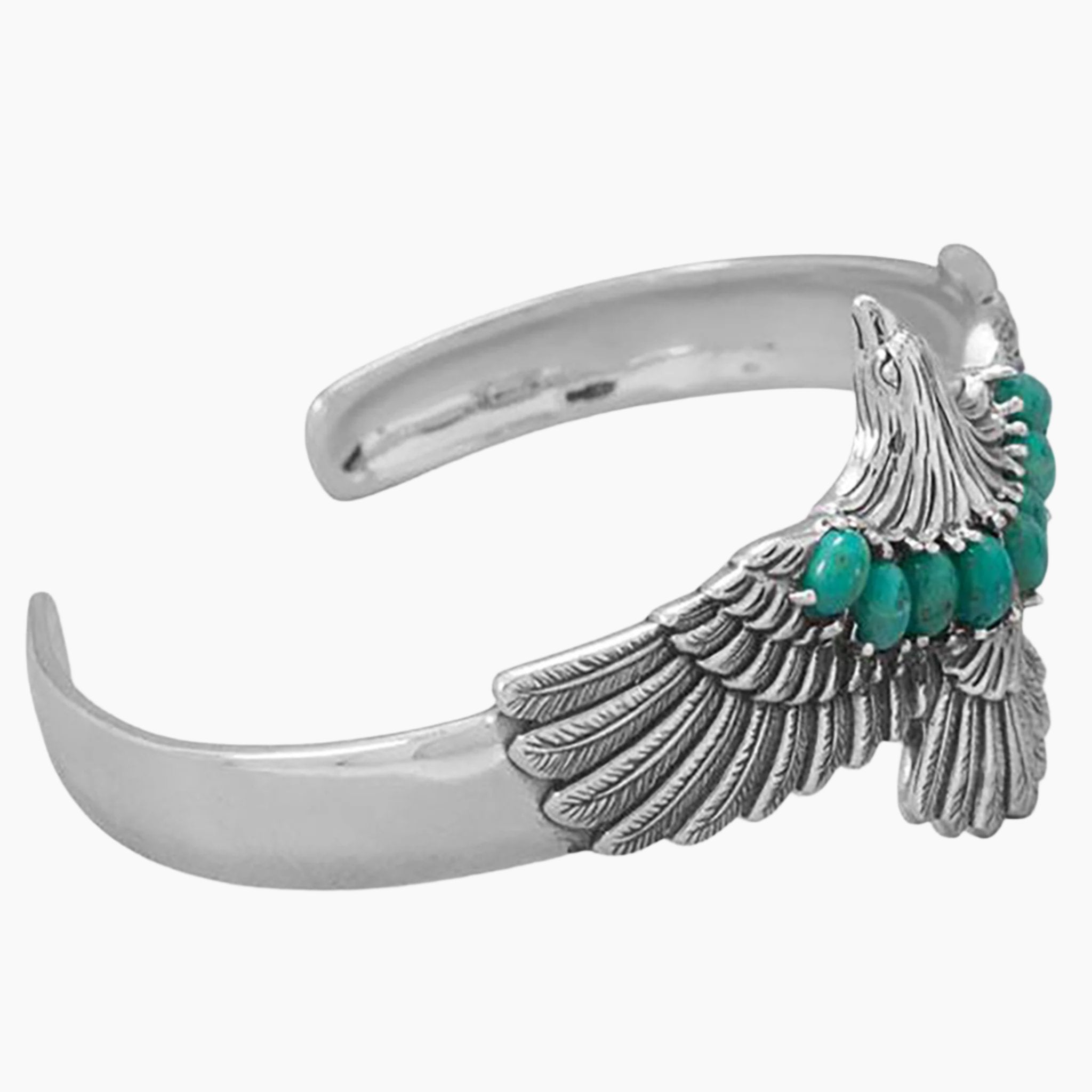 Turquoise Eagle Cuff Bracelet Side