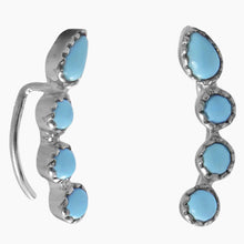 Turquoise Ear Climber Earrings Upside Down