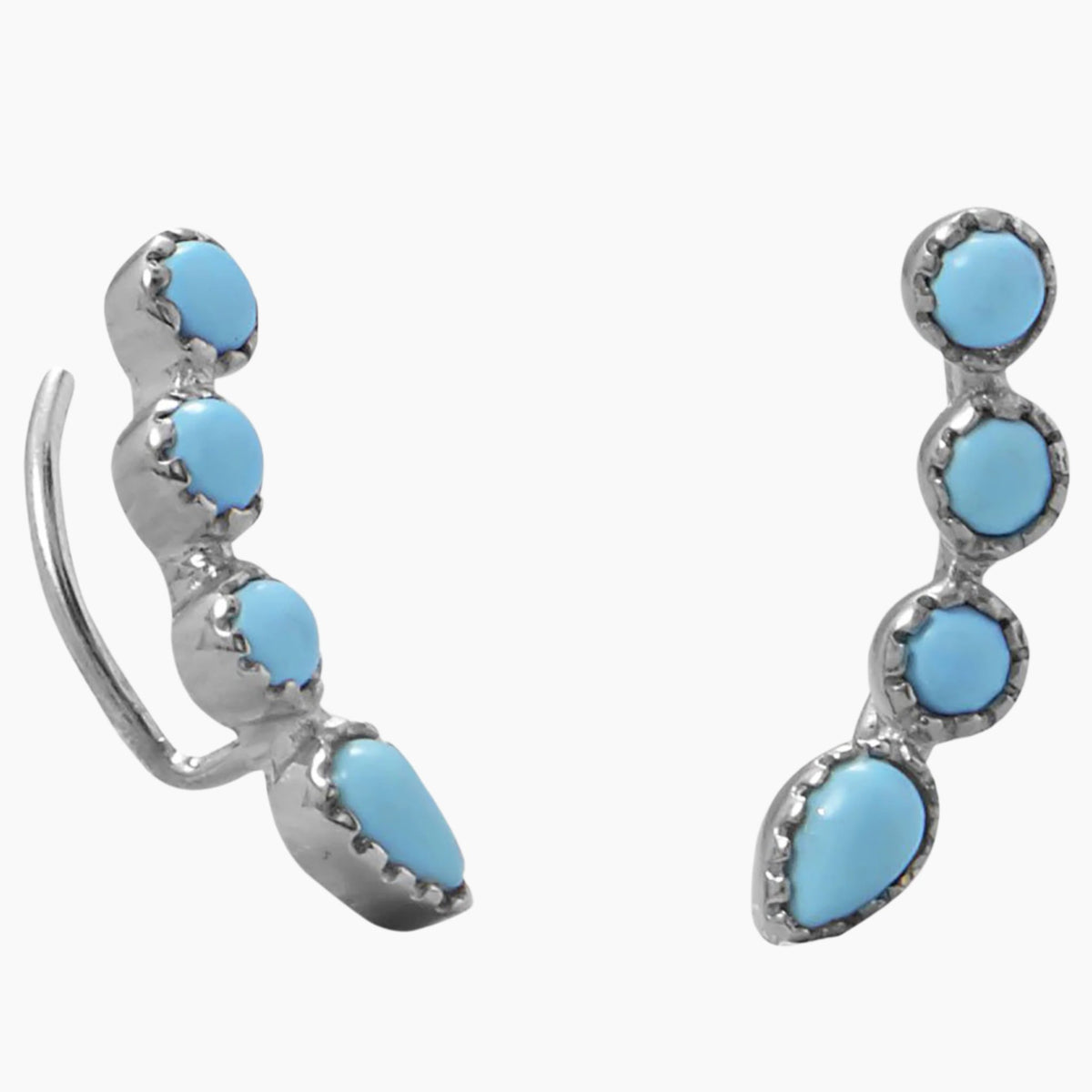 Turquoise Ear Climber Earrings