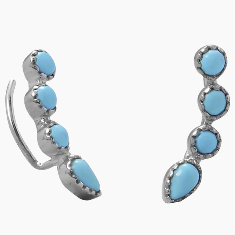 Turquoise Ear Climber Earrings