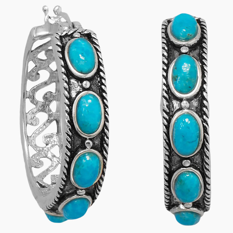 Turquoise Hoop Earrings