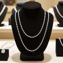 Twisted Serpentine Chain - 1mm Layered on Bust Stand