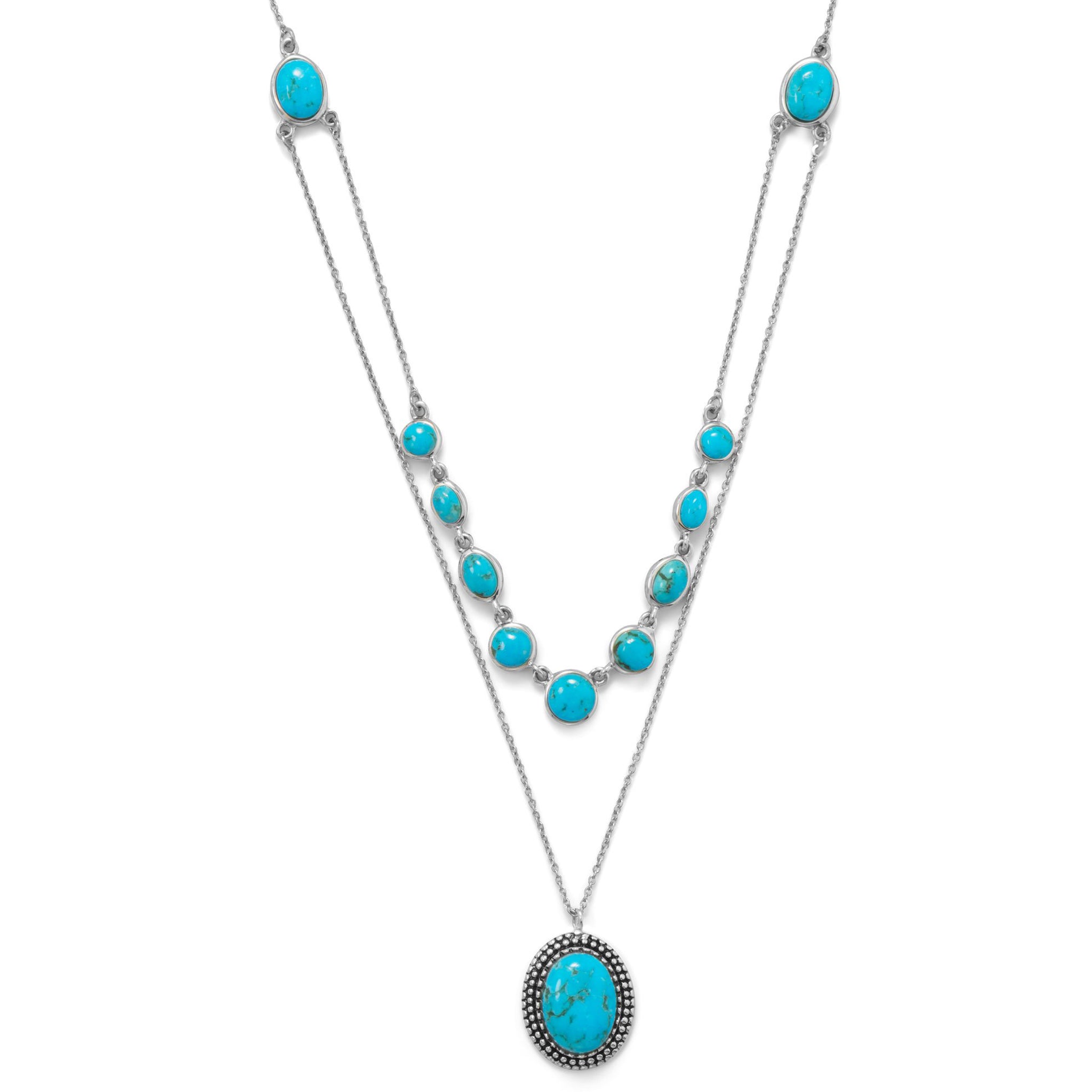 Two Strand Turquoise Necklace