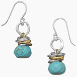 Two Tone Turquoise Drop Earrings