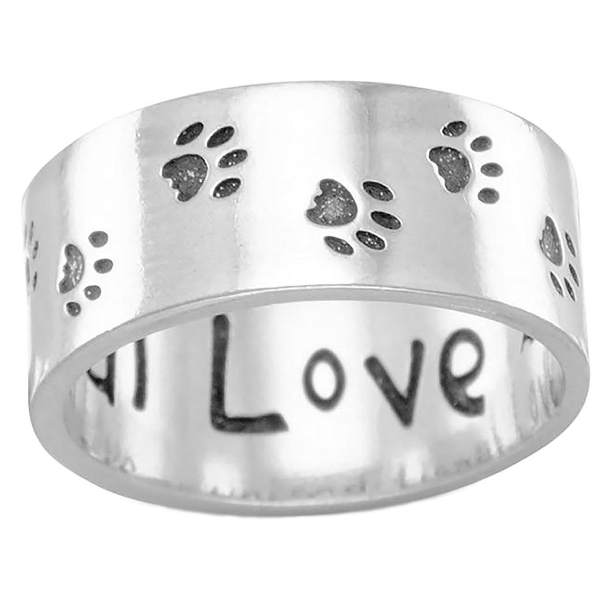 Unconditional Love Paw Print Ring