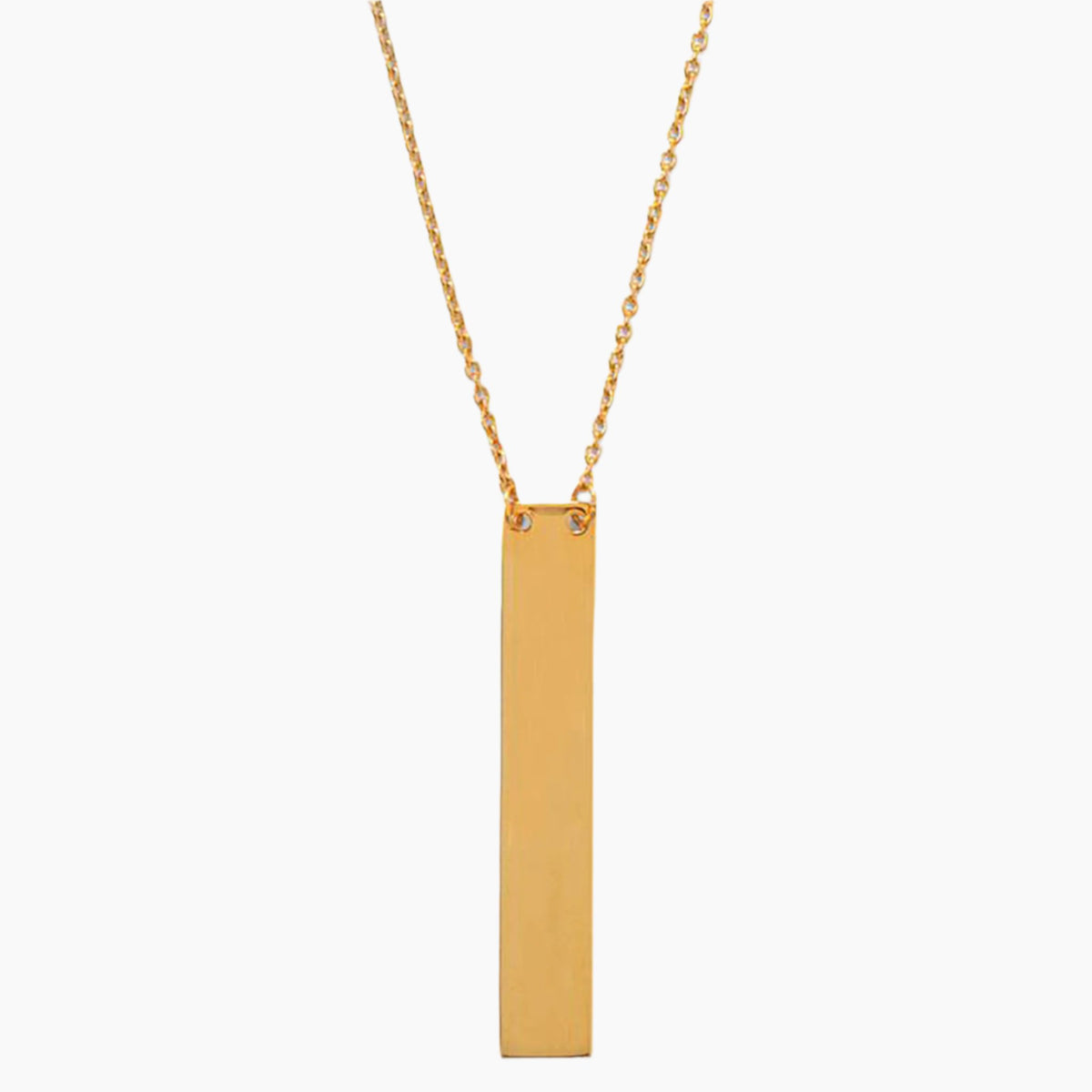 Vertical Drop Bar Gold Necklace