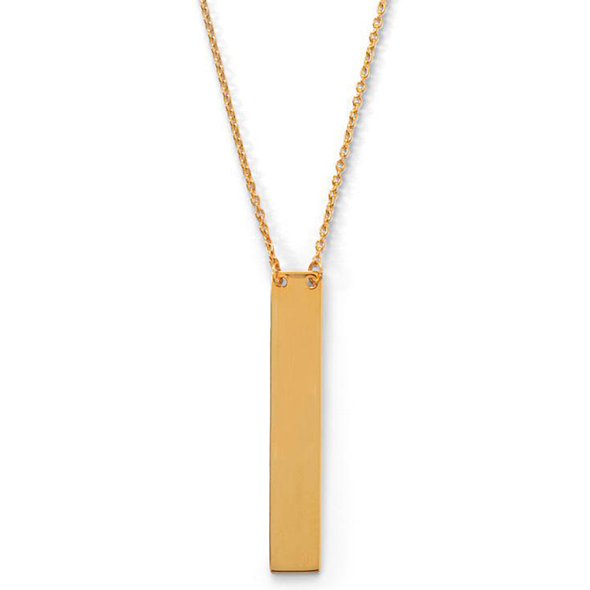 Vertical Drop Bar Gold Necklace