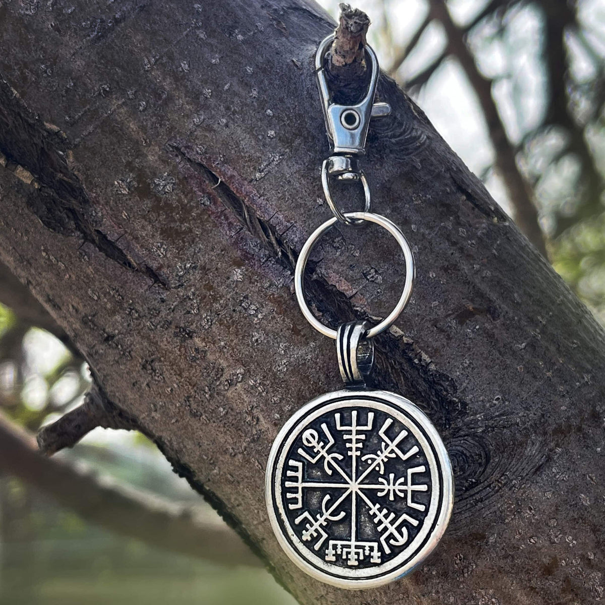 Viking Compass Wayfinder Design Bag Charm