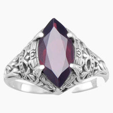 Vintage Style Garnet Ring
