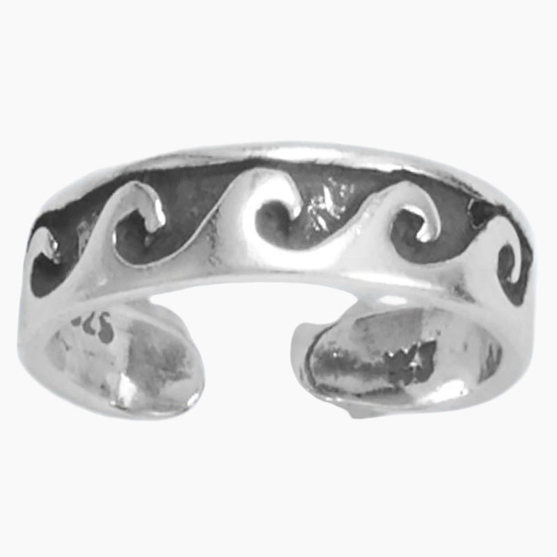 Wave Design Toe Ring