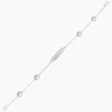 White Freshwater Pearl ID Bracelet