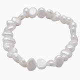 White Freshwater Pearl Stretch Bracelet