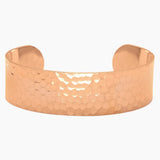 Wide Hammered Copper Cuff Bracelet