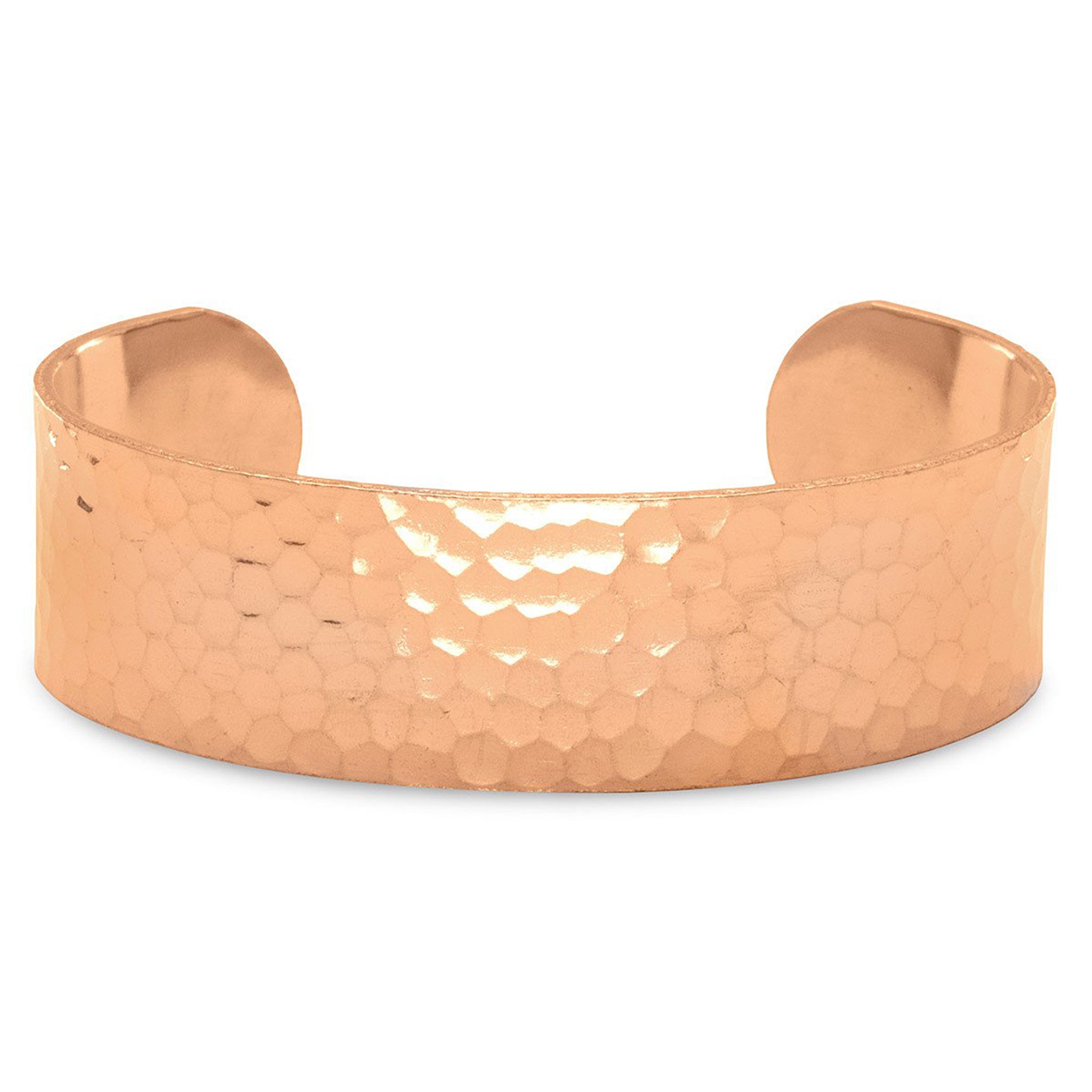 Wide Hammered Copper Cuff Bracelet