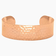 Wide Hammered Copper Cuff Bracelet