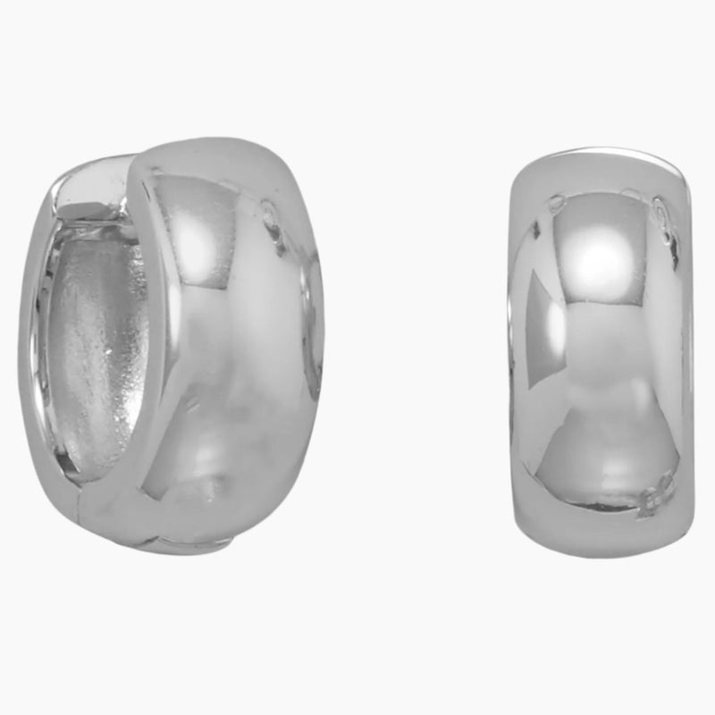 Wide Huggie Hoop Earrings