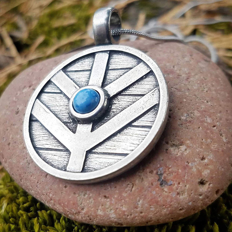 Womens Viking Shield Pendant Necklace Example