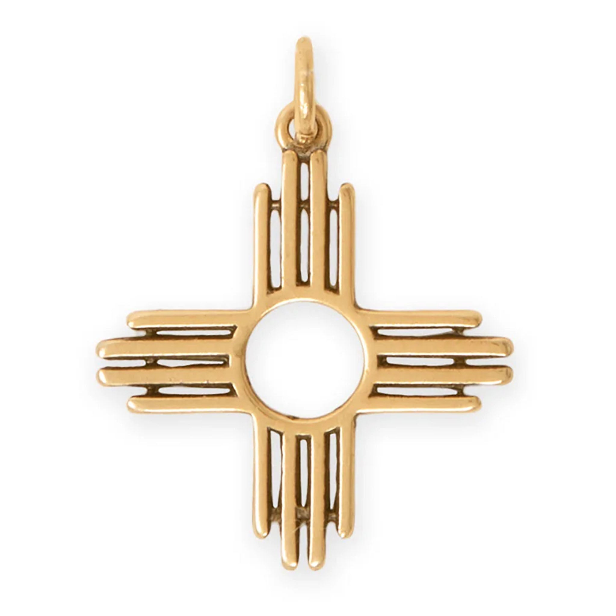 Zia Symbol Gold Charm