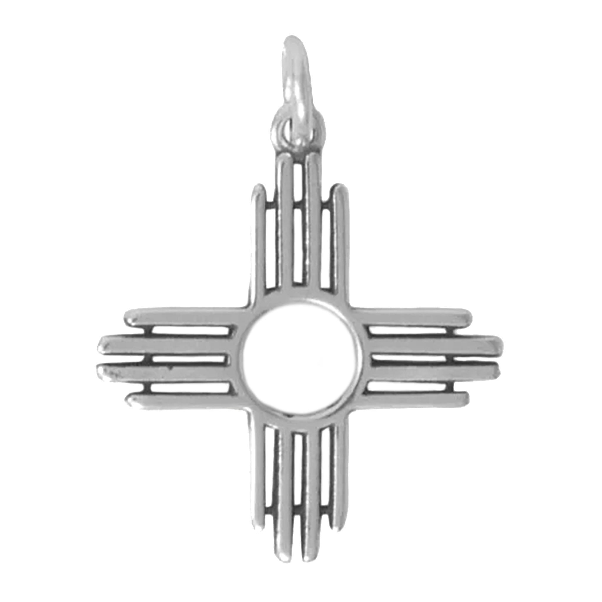 Zia Symbol Silver Charm