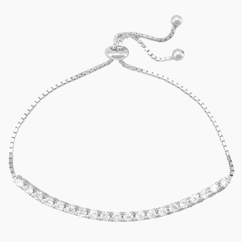 Zirconia Bar Bolo Bracelet