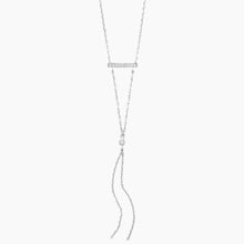 Zirconia Bar Chain Drop Necklace Alt