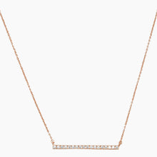 Zirconia Bar Rose Gold Necklace