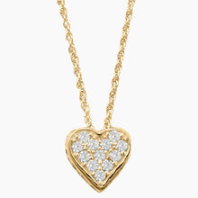 Zirconia Heart Mom Gold Necklace