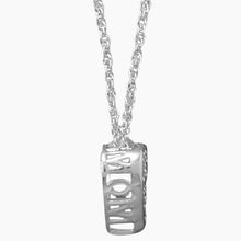 Zirconia Heart Mom Necklace Side