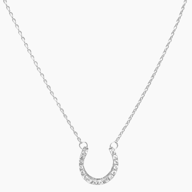 Zirconia Horseshoe Design Necklace