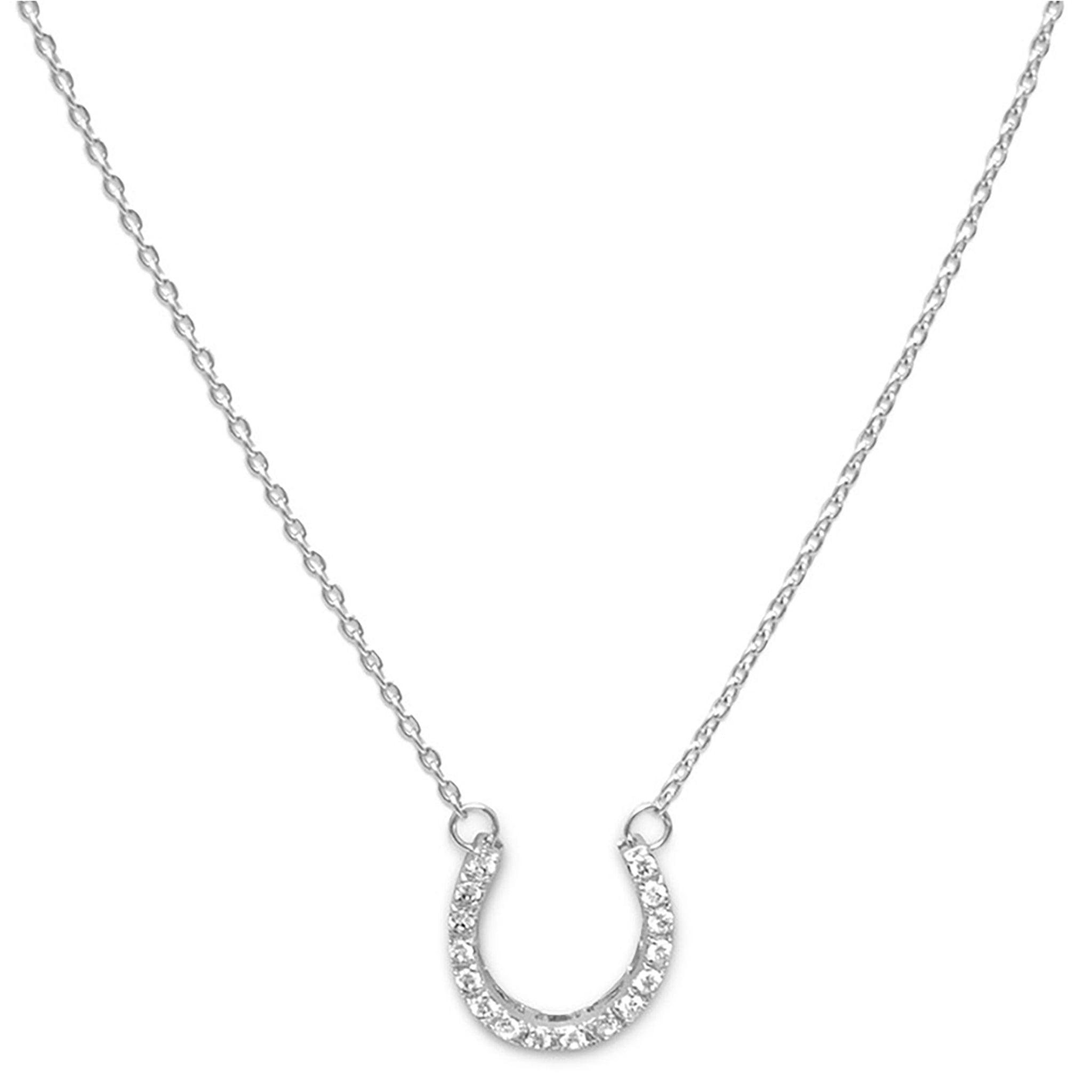 Zirconia Horseshoe Design Necklace