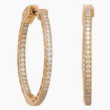 Zirconia In-Out Gold Hoop Earrings
