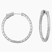 Zirconia In-Out Hoop Earrings Side View