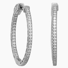 Zirconia In-Out Hoop Earrings