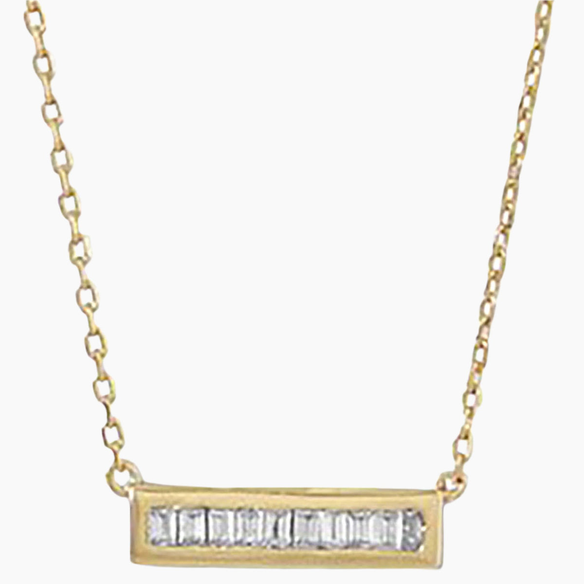 Zirconia Mini Bar Necklace