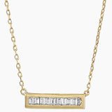Zirconia Mini Bar Necklace