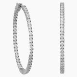 Zirconia Oval Hoop Earrings