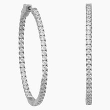 Zirconia Oval Hoop Earrings